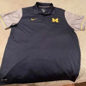 Michigan Wolverines Nike Dri-Fit Polo Golf Shirt Embroidered Men’s XL NWOT